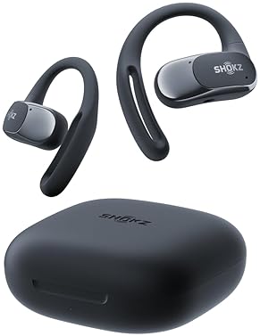 SHOKZ OpenFit Air True Wireless Earbuds - Black, Water Resistant, Secure Fit