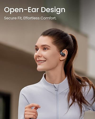 SHOKZ OpenFit Air True Wireless Earbuds - Black, Water Resistant, Secure Fit