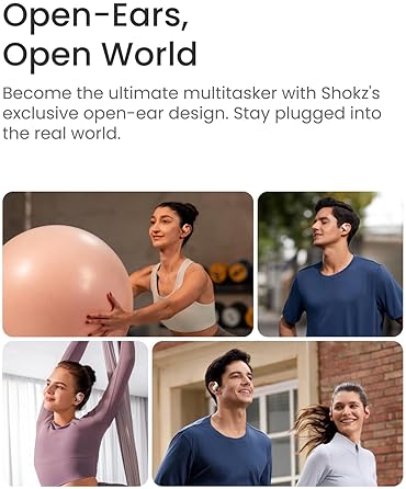 SHOKZ OpenFit Air True Wireless Earbuds - Black, Water Resistant, Secure Fit