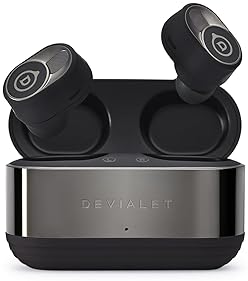 Devialet Gemini II Matte Black True Wireless Earbuds - Premium Sound, Noise Cancellation, Long Battery Life