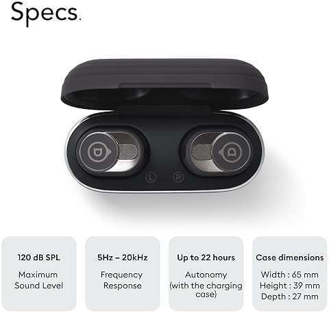Devialet Gemini II Matte Black True Wireless Earbuds - Premium Sound, Noise Cancellation, Long Battery Life