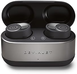 Devialet Gemini II Matte Black True Wireless Earbuds - Premium Sound, Noise Cancellation, Long Battery Life