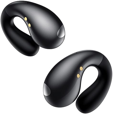 Boytond Wireless Bluetooth Bone Conduction Earbuds - Waterproof, Secure Fit, Small Ears, Black
