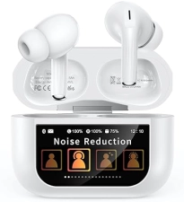 Huizhou Liying Bluetooth 5.4 Wireless Earbuds with Touch Screen, ANC/ENC, 48H Playtime - Bass Stereo Sound - Laptop, Android/iOS, Pad