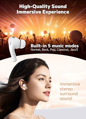 Huizhou Liying Bluetooth 5.4 Wireless Earbuds with Touch Screen, ANC/ENC, 48H Playtime - Bass Stereo Sound - Laptop, Android/iOS, Pad