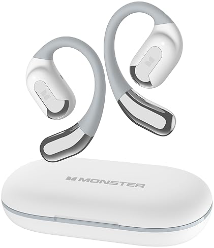 Monster Wireless Open Ear Headphones, Bluetooth 5.4, 24H Playback, Crystal Clear Calls