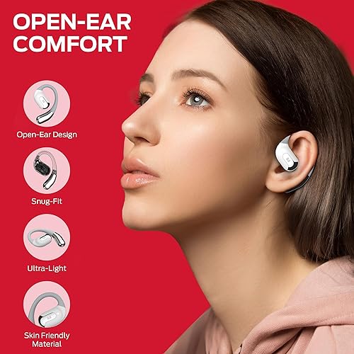 Monster Wireless Open Ear Headphones, Bluetooth 5.4, 24H Playback, Crystal Clear Calls