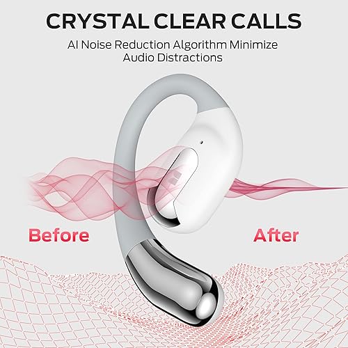 Monster Wireless Open Ear Headphones, Bluetooth 5.4, 24H Playback, Crystal Clear Calls