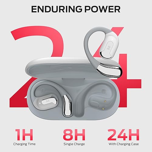 Monster Wireless Open Ear Headphones, Bluetooth 5.4, 24H Playback, Crystal Clear Calls
