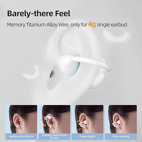 Muzen Wireless Bluetooth Open Ear Earbuds with 38H Playtime for Fitness - Muzen Trickle 4g