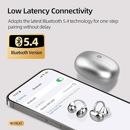Muzen Wireless Bluetooth Open Ear Earbuds with 38H Playtime for Fitness - Muzen Trickle 4g