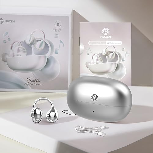 Muzen Wireless Bluetooth Open Ear Earbuds with 38H Playtime for Fitness - Muzen Trickle 4g
