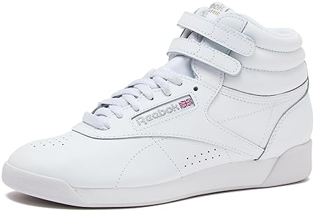 Reebok Women's Freestyle Hi High Top Sneakers in Black or White, Women's Sizes 5-12