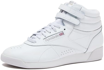 Reebok Women's Freestyle Hi High Top Sneakers in Black or White, Women's Sizes 5-12