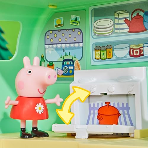 Hasbro Peppa Pig Caravan Playset with 3 Figures and 6 Accessories - Ideal Preschool Toy for Kids, Ages 3+