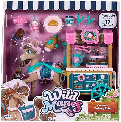 Jakks Pacific Cocoa's Bakery Café Cart Playset with Horse Doll Figure and Accessories