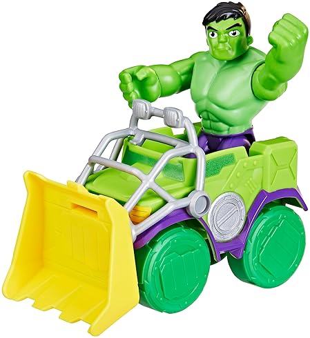 Marvel Spidey & Friends Hulk Smash Truck Set, Action Figure & Vehicle Toy, Preschool Superhero