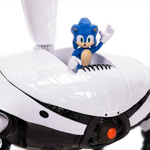 Sonic The Hedgehog Sonic 3 Movie Crab Mech Playset with Sonic Figure - Officially Licensed Toy Set for Kids