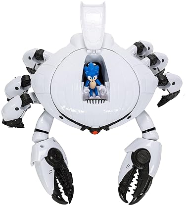Sonic The Hedgehog Sonic 3 Movie Crab Mech Playset with Sonic Figure - Officially Licensed Toy Set for Kids