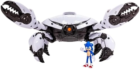 Sonic The Hedgehog Sonic 3 Movie Crab Mech Playset with Sonic Figure - Officially Licensed Toy Set for Kids