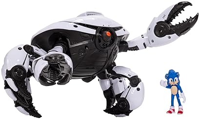 Sonic The Hedgehog Sonic 3 Movie Crab Mech Playset with Sonic Figure - Officially Licensed Toy Set for Kids