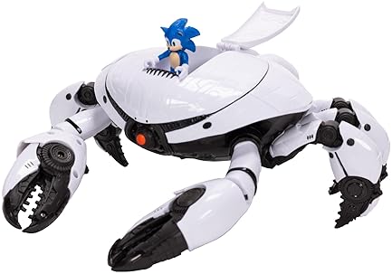 Sonic The Hedgehog Sonic 3 Movie Crab Mech Playset with Sonic Figure - Officially Licensed Toy Set for Kids