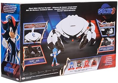 Sonic The Hedgehog Sonic 3 Movie Crab Mech Playset with Sonic Figure - Officially Licensed Toy Set for Kids