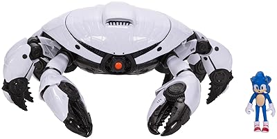 Sonic The Hedgehog Sonic 3 Movie Crab Mech Playset with Sonic Figure - Officially Licensed Toy Set for Kids