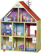 Hasbro Peppa Pig Wooden Playhouse Set with 8 Rooms, Figures & Accessories, Eco-Friendly, Ages 3+ (Amazon Exclusive)