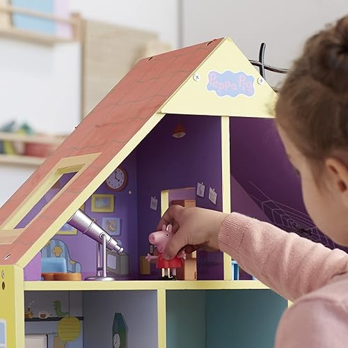 Hasbro Peppa Pig Wooden Playhouse Set with 8 Rooms, Figures & Accessories, Eco-Friendly, Ages 3+ (Amazon Exclusive)