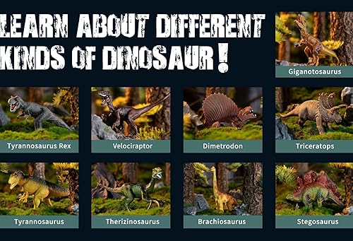 TOYSXYIN TOYS LARGE VOLCANO PLAYSET WITH 9 REALISTIC DINOSAUR FIGURES | SIMULATED ERUPTIONS & SOUNDS | GIFT FOR KIDS 2-10