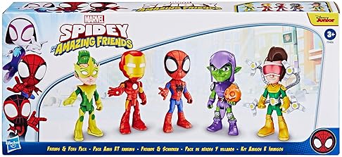 Marvel Spidey and Friends Action Figures Pack, 5 Figures, 4-Inch, Ages 3+ (Amazon Exclusive)