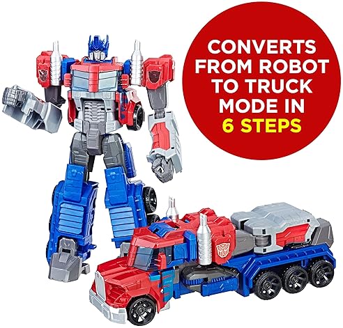 Hasbro Heroic Optimus Prime Action Figure - Large-Scale Transformer Toy Truck - Ages 6+, 11-inch (Amazon Exclusive)