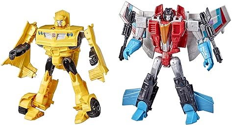 Hasbro Transformers Bumblebee and Starscream Action Figures 2-Pack - Kids 6+ - 7-inch - Amazon Exclusive