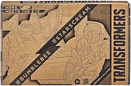 Hasbro Transformers Bumblebee and Starscream Action Figures 2-Pack - Kids 6+ - 7-inch - Amazon Exclusive