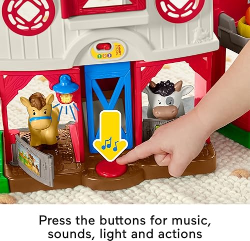 Fisher-Price Little People Farm Playset for Kids 1+ Years with Smart Stages (Amazon Exclusive)