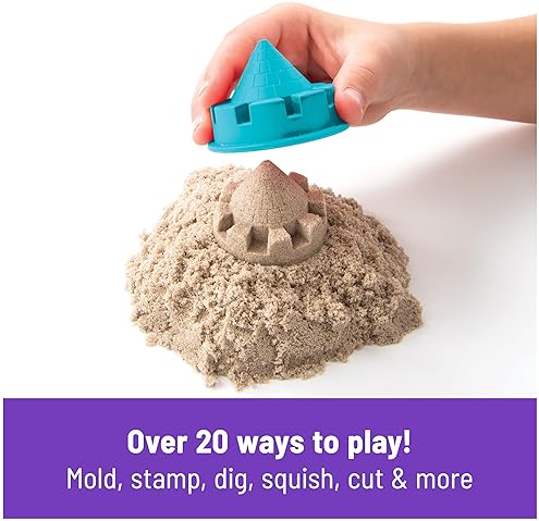 Spin master Kinetic Sand Box Set with 2lbs Play Sand, Molds & Tools - Sensory Toys for Kids 3+