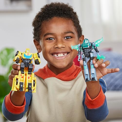 Hasbro Interactive Transformers EarthSpark Cyber-Combiner Bumblebee & Mo Malto Action Figures for Kids 6+"