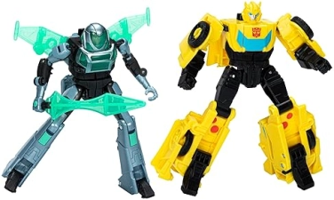 Hasbro Interactive Transformers EarthSpark Cyber-Combiner Bumblebee & Mo Malto Action Figures for Kids 6+"