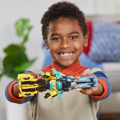 Hasbro Interactive Transformers EarthSpark Cyber-Combiner Bumblebee & Mo Malto Action Figures for Kids 6+"