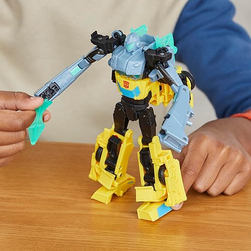 Hasbro Interactive Transformers EarthSpark Cyber-Combiner Bumblebee & Mo Malto Action Figures for Kids 6+"