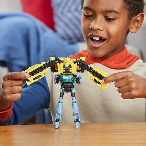 Hasbro Interactive Transformers EarthSpark Cyber-Combiner Bumblebee & Mo Malto Action Figures for Kids 6+"