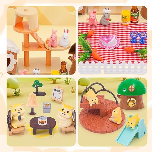 Supergfs Hamster Care Center Pretend Playset Toy for Kids - Educational & Realistic Pet Toys