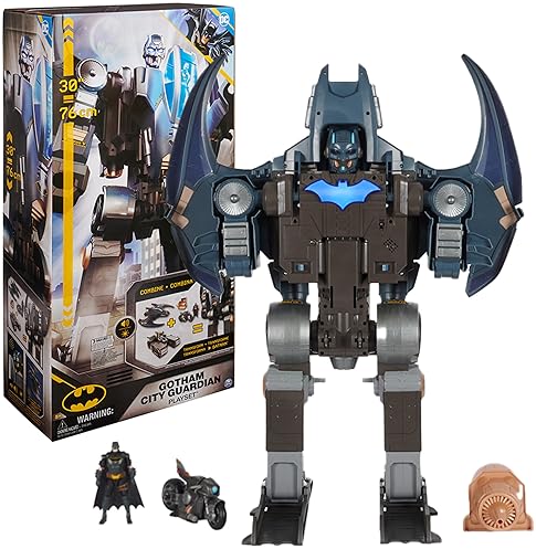 DC Comics Batman Gotham City Guardian Playset with Lights & Sounds - 4-in-1 Transformation - Kids Toy Ages 5+
