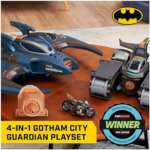 DC Comics Batman Gotham City Guardian Playset with Lights & Sounds - 4-in-1 Transformation - Kids Toy Ages 5+