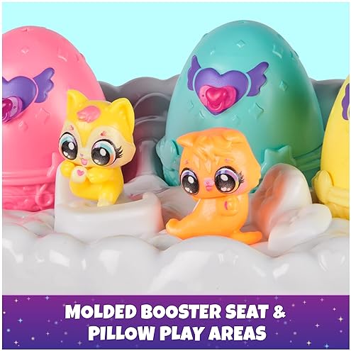 Spin Master Hatchimals Alive Neon Rainbow Spring Basket Toy with Self-Hatching Easter Eggs - Fun Gift for Kids Ages 3+