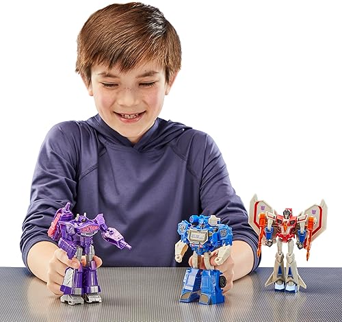 Hasbro Transformers Decepticon Commander 3-Pack - Starscream, Shockwave & Soundwave, Interactive Toys for Kids 6+ (Amazon Exclusive)