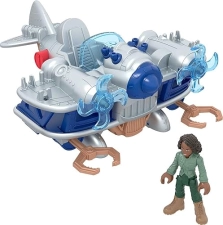 Fisher Price Jurassic World Dominion Kayla Watts Figure & Toy Plane Set for Kids Ages 3+, Air Tracker with Projectiles