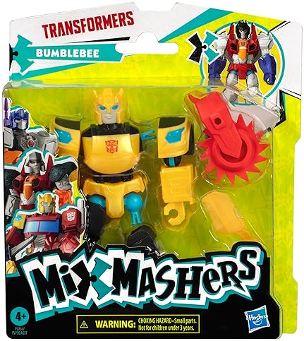Hasbro Transformers MixMashers Bumblebee Custom Action Figure & Accessories, 5-Inch Robot Toy for Kids 4+