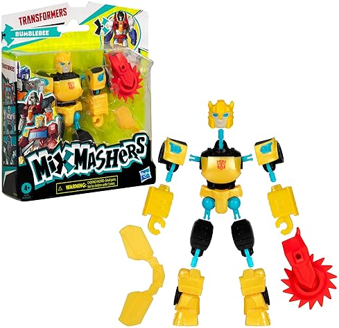 Hasbro Transformers MixMashers Bumblebee Custom Action Figure & Accessories, 5-Inch Robot Toy for Kids 4+